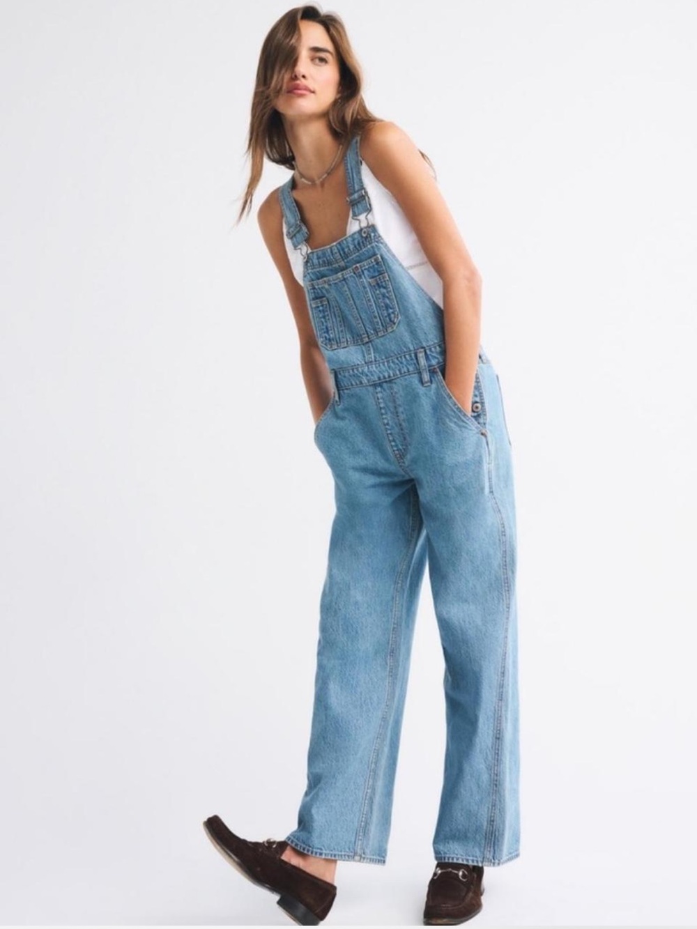 Abercrombie & Fitch Light Blue Denim Women's Overalls